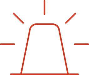 Siren Alarm   In Outline Icon