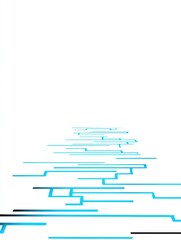 Stylized Court Lines Transitioning Into Bracket Paths on a Clean White Background, Creating a Modern Visual Effect