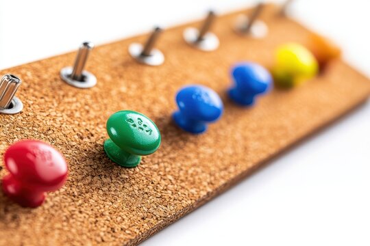 Cork board with notes and to do list in Office setting displaying many tasks for Project Management or planning in daytime