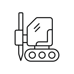 Obraz premium Pile Driver Vector icon