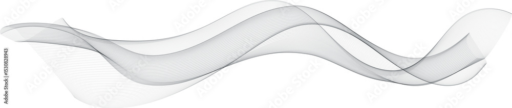 Poster Abstract Thin Wavy Lines. Smoke Wave Background. Curve Pattern. Gradient Blend Swoosh.