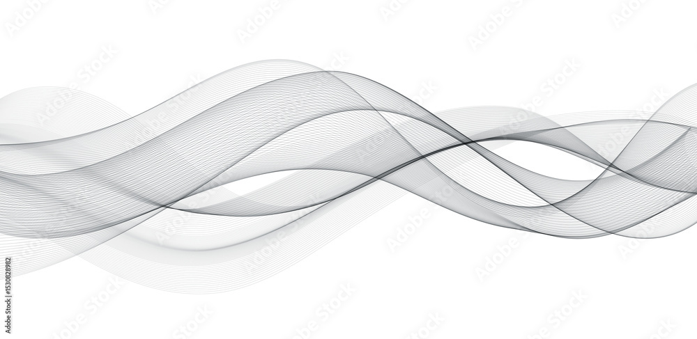 Poster abstract thin wavy lines. smoke wave background. curve pattern. gradient blend swoosh.