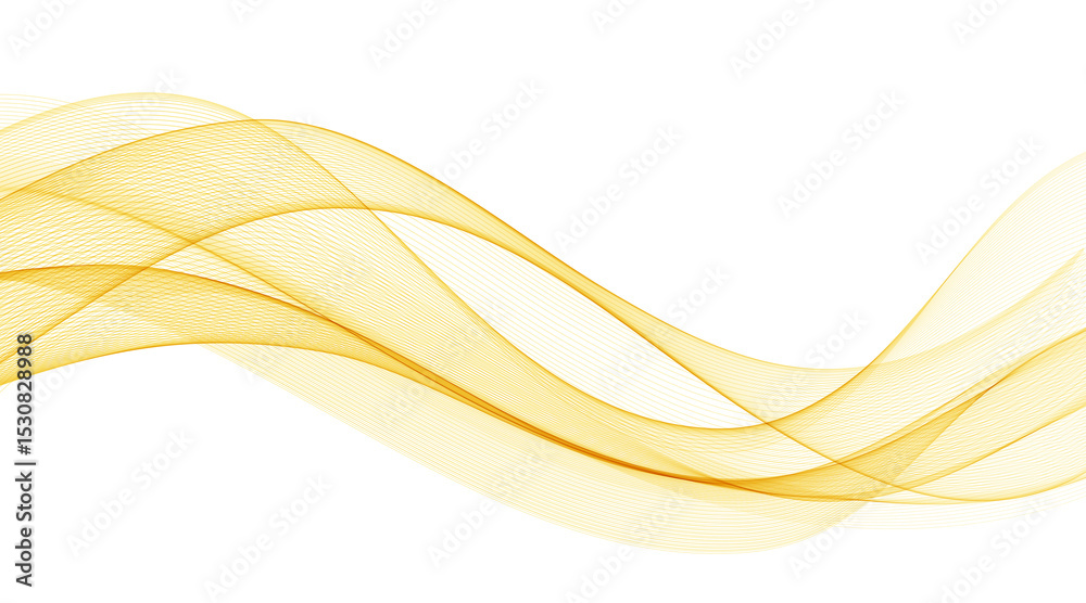 Poster abstract elegant yellow orange flowing wave lines design element. sunny yellow wavy line.