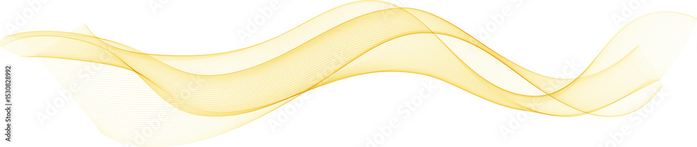 Poster abstract elegant yellow orange flowing wave lines design element. sunny yellow wavy line.