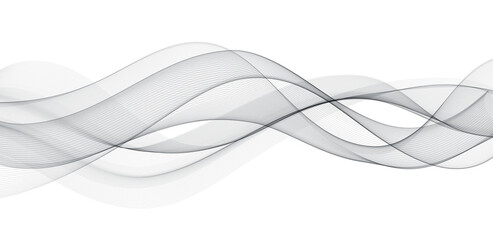 Abstract Thin Wavy Lines. Smoke Wave Background. Curve Pattern. Gradient Blend Swoosh.
