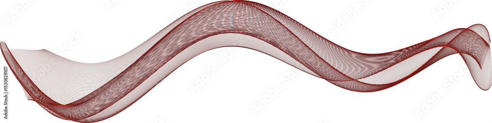 Poster abstract shiny glowing red color wave. transparent wavy lines. elegant luxury background. glowing on