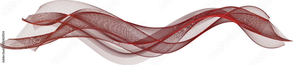 Poster abstract shiny glowing red color wave. transparent wavy lines. elegant luxury background. glowing on