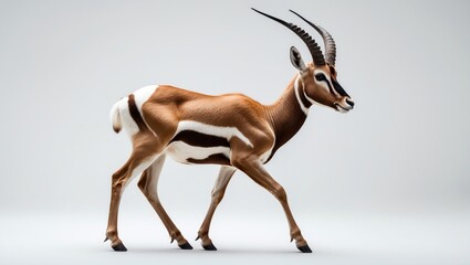 Male Blackbuck (Antilope cervicapra) isolated on a white background
