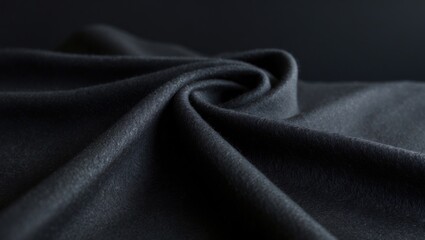 Black wool fabric texture suitable for use as a background