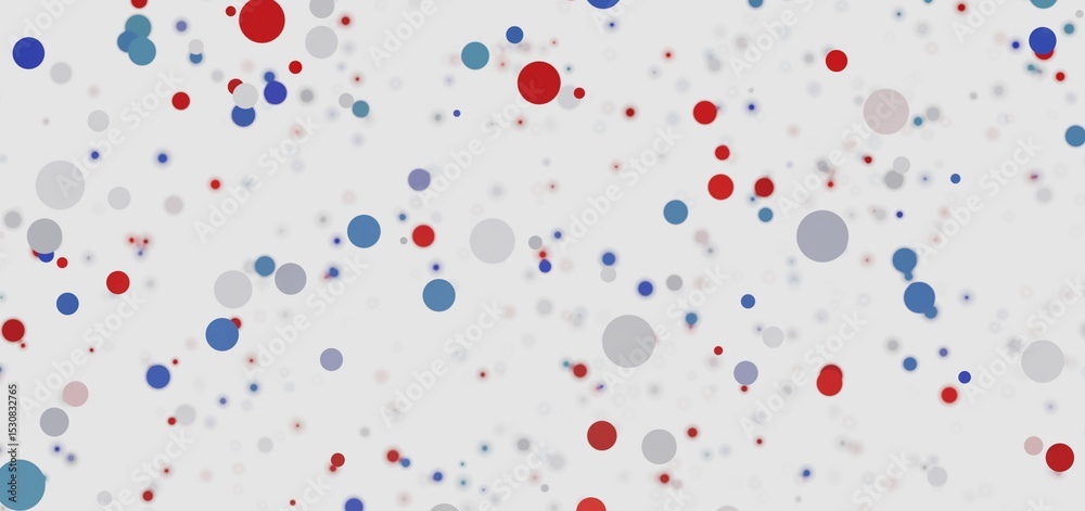Poster colorful abstract background with red, blue, and gray circles on a white background. perfect for pre