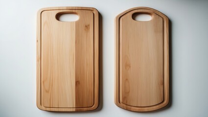 Two wooden Chopping Board Isolated on Background