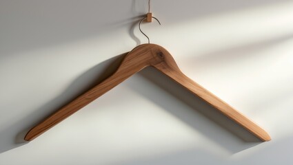 Front view of a wooden frame poster hanger mockup, showcasing the display.