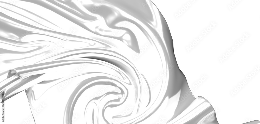 Poster high-resolution image of flowing silver fabric. perfect for backgrounds, textures, and design projec