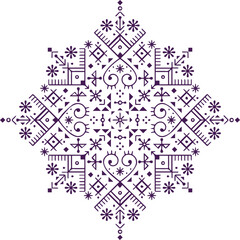 Beautiful flower art and mandala vector design