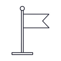 Fototapeta premium clean black flag pole symbol icon graphic