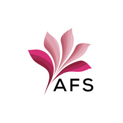 AFS Abstract Pink Floral Logo Design – Modern Petal Icon for Beauty, AFS Later logo Spa, and Wellness Branding
