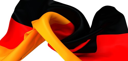 Abstract image of a German flag, flowing and draped. Perfect for patriotic themes.