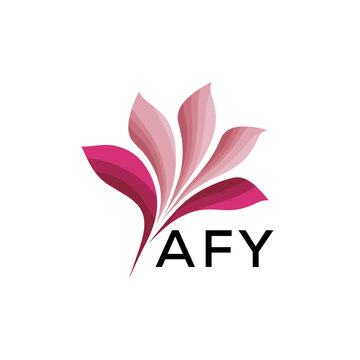 AFY Abstract Pink Floral Logo Design &ndash; Modern Petal Icon for Beauty, AFY Later logo,  Spa, and Wellness Branding
