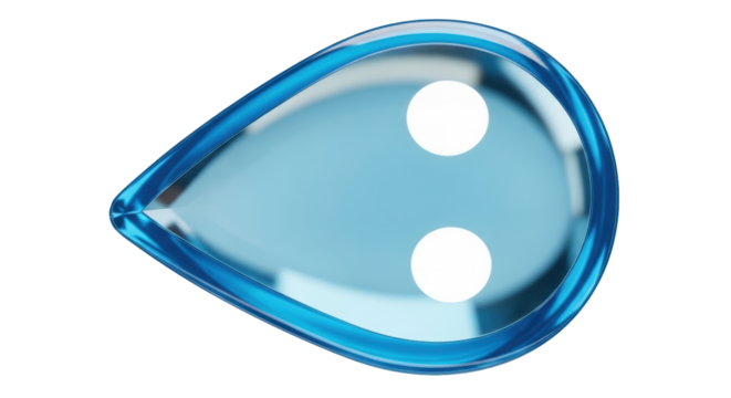 Isolated Blue Water Drop