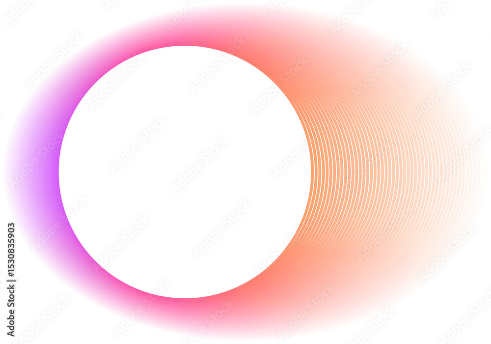 Poster abstract color gradient shape. pink purple orange blurred design element