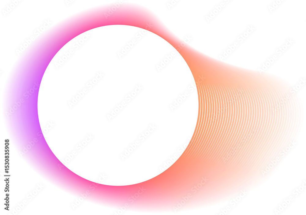 Poster abstract color gradient shape. pink purple orange blurred design element