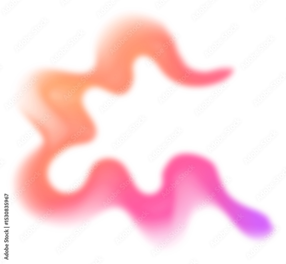 Poster abstract color gradient shape. pink purple orange blurred design element