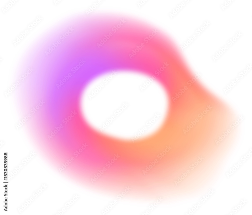 Poster abstract color gradient shape. pink purple orange blurred design element