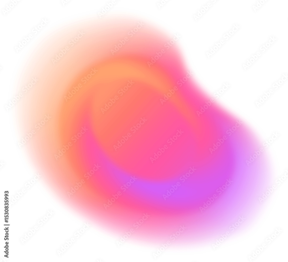 Poster abstract color gradient shape. pink purple orange blurred design element
