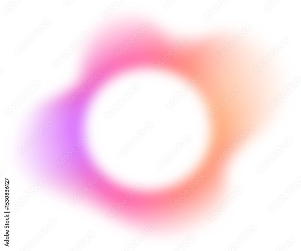 Poster abstract color gradient shape. pink purple orange blurred design element