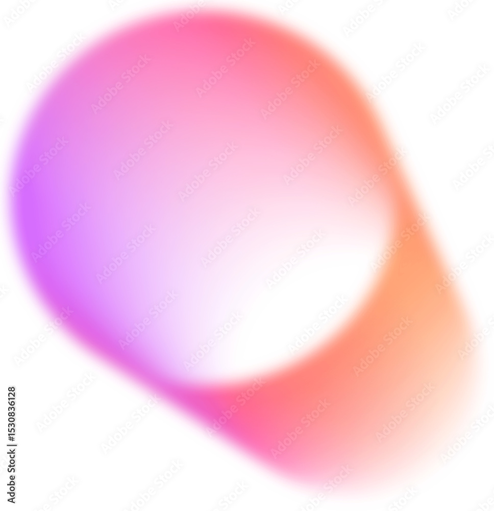 Poster abstract color gradient shape. pink purple orange blurred design element