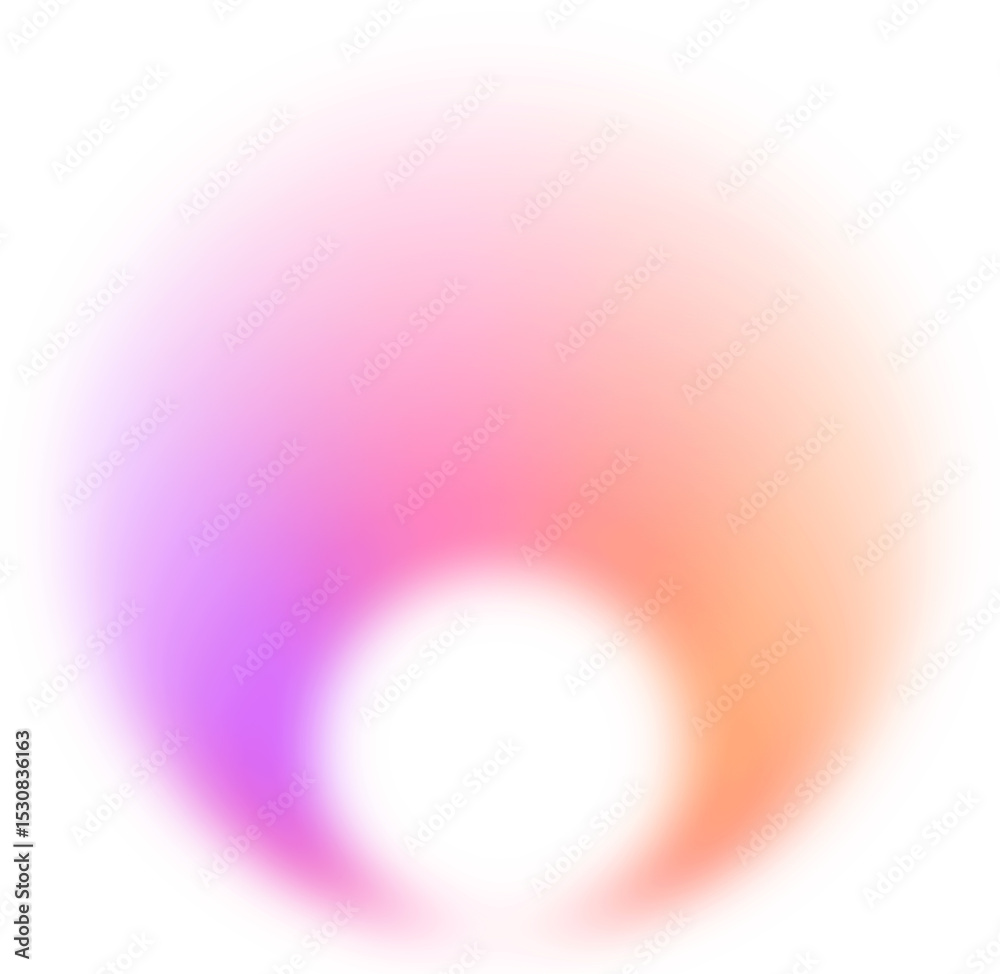 Poster Abstract Color Gradient Shape. Pink Purple Orange blurred Design Element. Trendy Colorful Blob