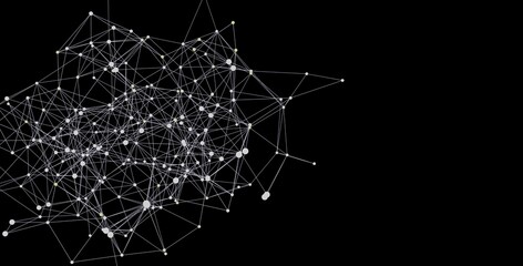 Abstract background with connected dots and lines.  Great for technology, network, and connection concepts.