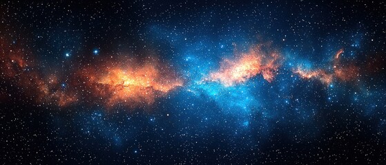 Fototapeta premium Cosmic expanse of nebulae with vibrant colors