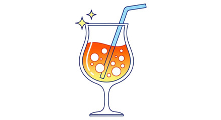 Isolated Fresh Fruit Cocktail, Juice