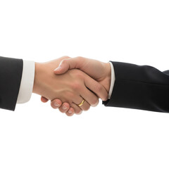 handshake isolated on white background
