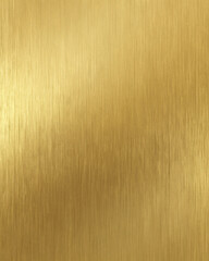 Shiny Brushed Gold Metal Texture Background with Reflective Finish