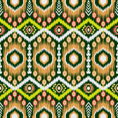 Native Abstract Ikat Pattern. Traditional geometric Ethnic pattern seamless.