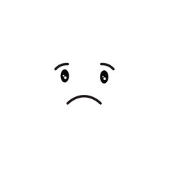 vector illustration of sad face