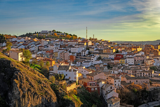 Cuenca, Castilla La Mancha. Espa&ntilde;a. Vista de la ciudad desde el Puente de San Pablo.