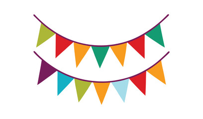 Obraz premium Colorful party bunting flags festive decoration