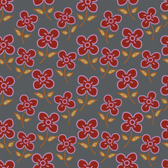 Colorful hand draw flowers seamless pattern. Can be used for fabric textile wallpaper.	