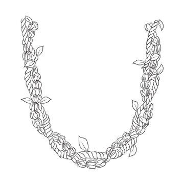 necklace Hawaiian lei vector Drawing Illustration 