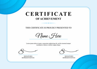 Elegant Certificate of Achievement Template Design
