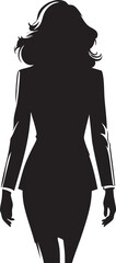 Woman in Business Suit Silhouette - Professional Female Icon

