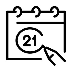 Calendar with Date 21