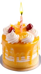 Single Birthday Cake Candle Studio Shot