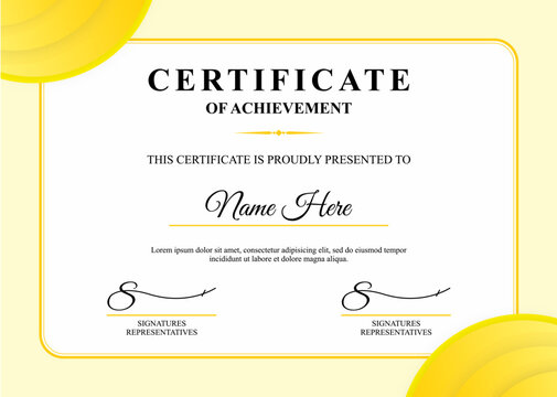 Elegant Certificate of Achievement Template Design