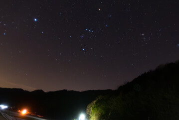 星の海に浮かぶオリオン