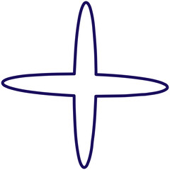 black starfish abstract shape