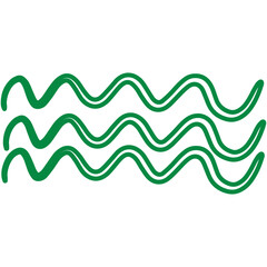 green line abstract wave shape